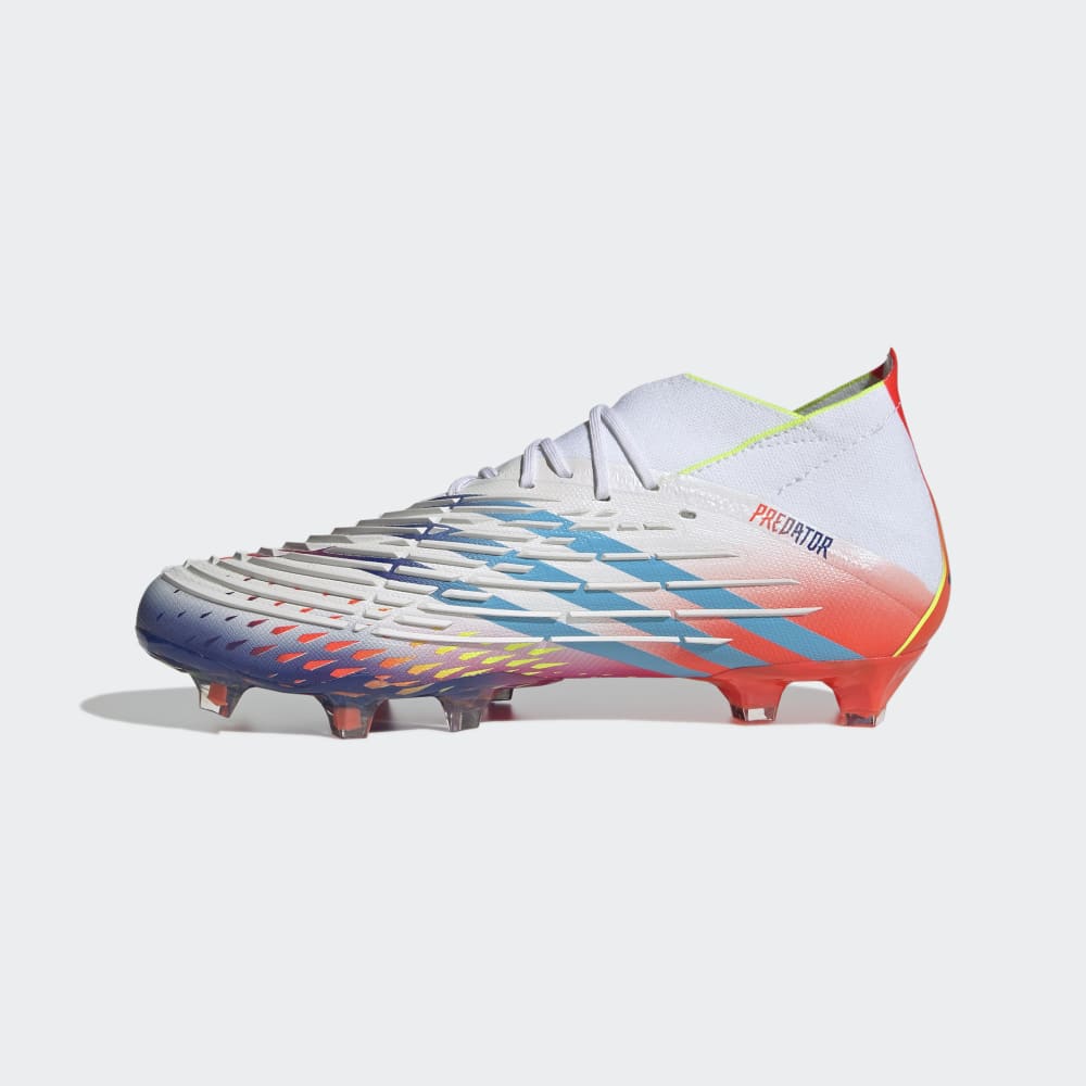 adidas Predator Edge 1 FG Firm Ground Football Boots White/Yellow/Red