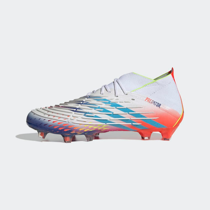 adidas Predator Edge 1 FG Firm Ground Football Boots White/Yellow/Red