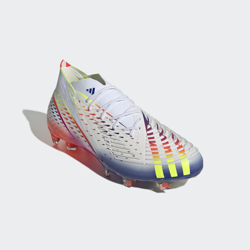 adidas Predator Edge 1 FG Firm Ground Football Boots White/Yellow/Red