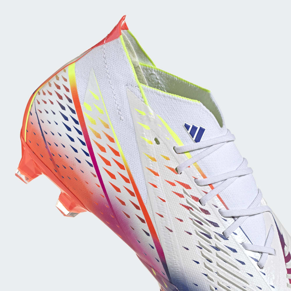 adidas Predator Edge 1 FG Firm Ground Football Boots White/Yellow/Red