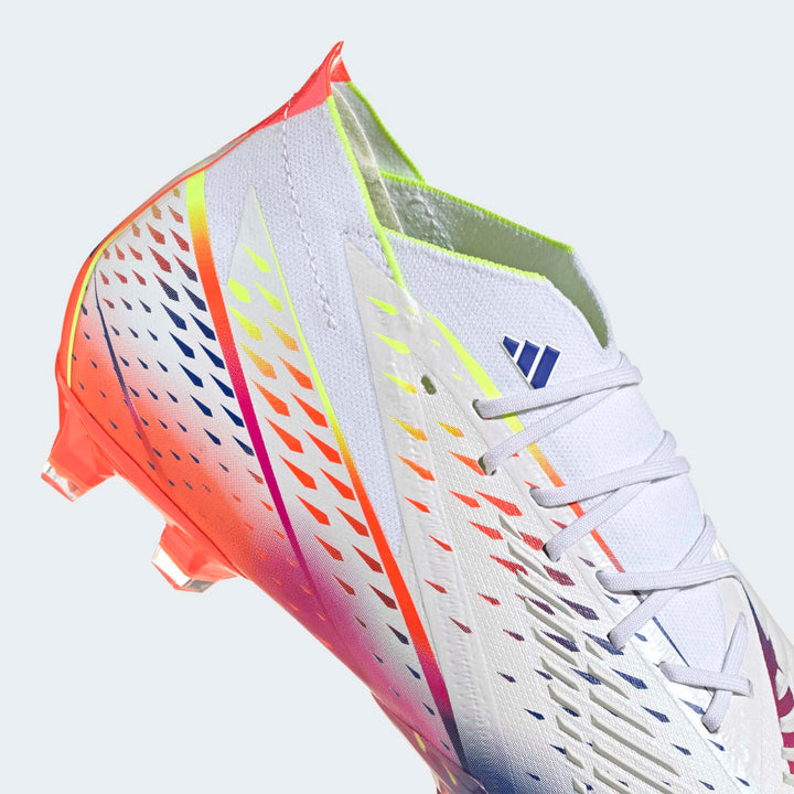 adidas Predator Edge 1 FG Firm Ground Football Boots White/Yellow/Red