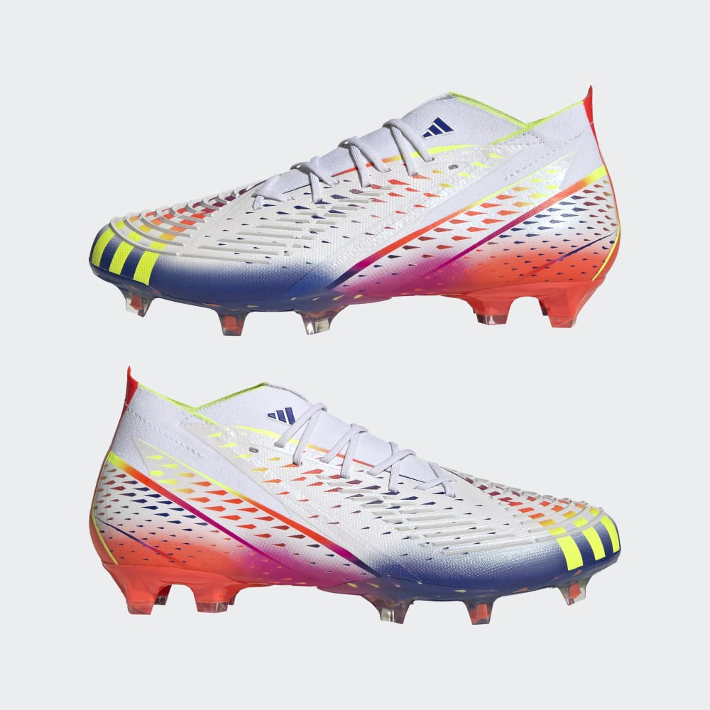 adidas Predator Edge 1 FG Firm Ground Football Boots White/Yellow/Red