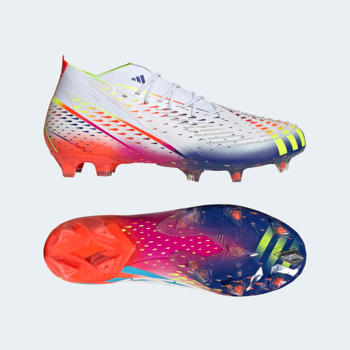 adidas Predator Edge 1 FG Firm Ground Football Boots White/Yellow/Red