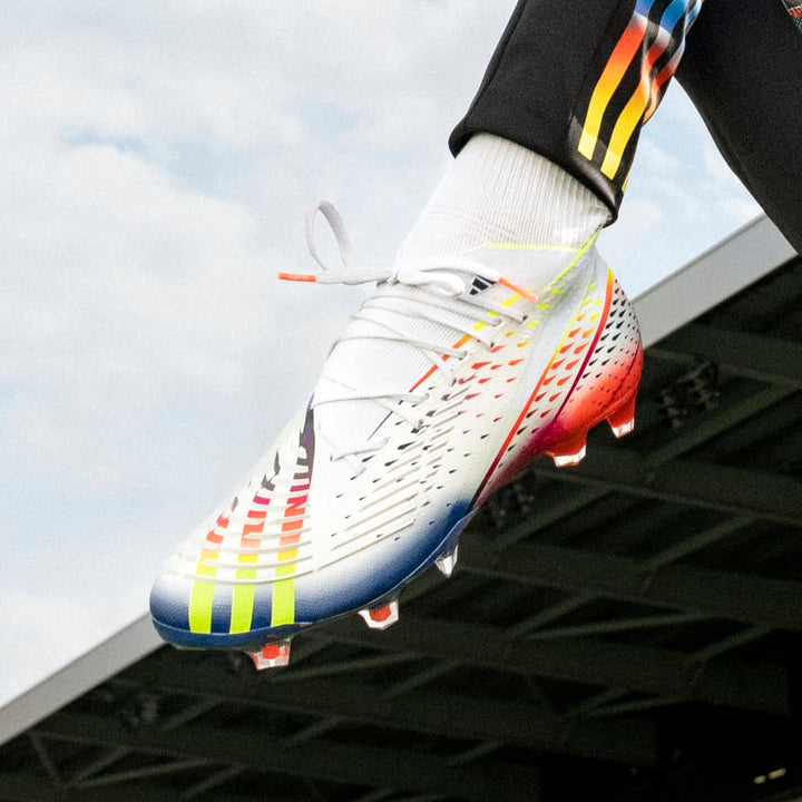 adidas Predator Edge 1 FG Firm Ground Football Boots White/Yellow/Red