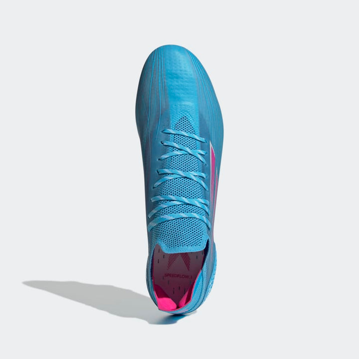 Botas para terreno firme adidas X Speed ​​Flow 1 FG Sky Rush/Rosa