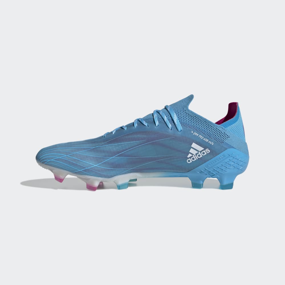 Botas para terreno firme adidas X Speed ​​Flow 1 FG Sky Rush/Rosa