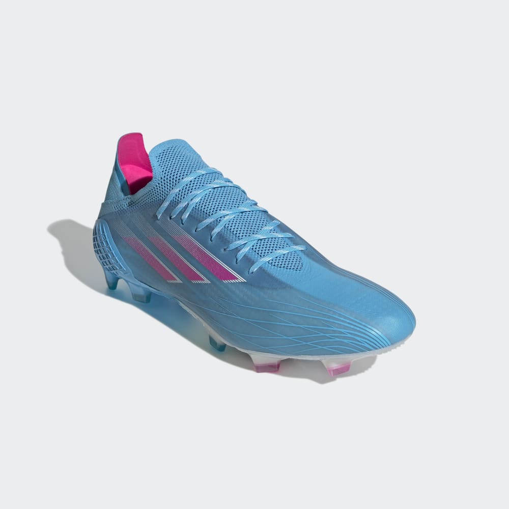 Botas para terreno firme adidas X Speed ​​Flow 1 FG Sky Rush/Rosa