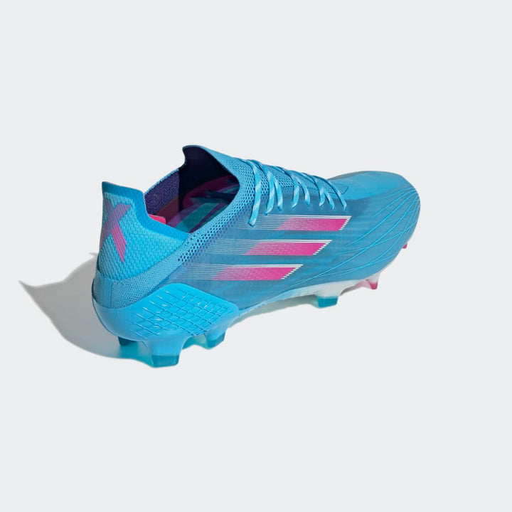 Botas para terreno firme adidas X Speed ​​Flow 1 FG Sky Rush/Rosa