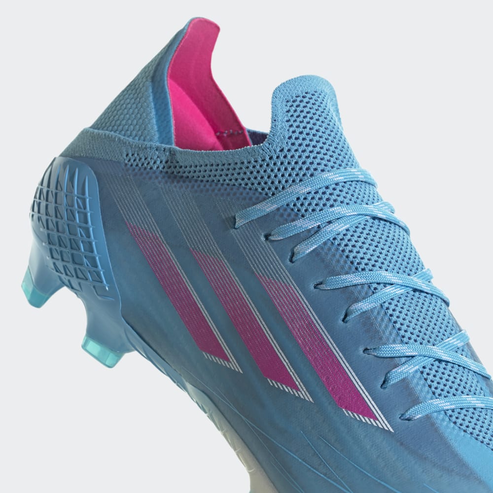 Botas para terreno firme adidas X Speed ​​Flow 1 FG Sky Rush/Rosa