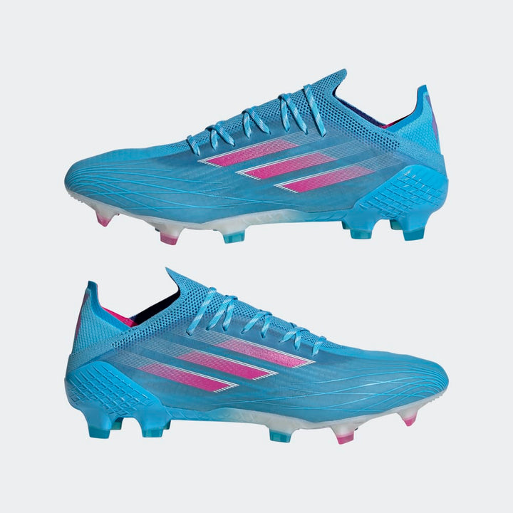 Botas para terreno firme adidas X Speed ​​Flow 1 FG Sky Rush/Rosa