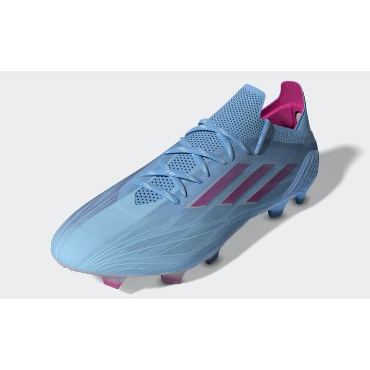 Botas para terreno firme adidas X Speed ​​Flow 1 FG Sky Rush/Rosa