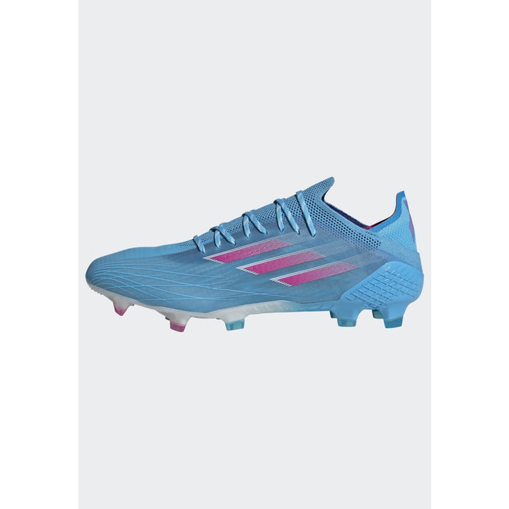 Botas para terreno firme adidas X Speed ​​Flow 1 FG Sky Rush/Rosa