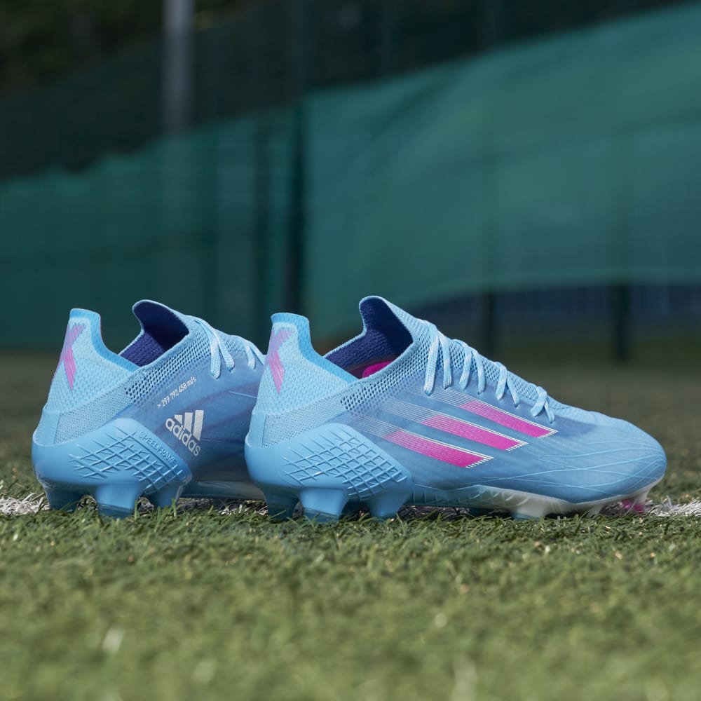 Botas para terreno firme adidas X Speed ​​Flow 1 FG Sky Rush/Rosa
