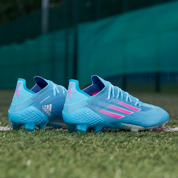 Botas para terreno firme adidas X Speed ​​Flow 1 FG Sky Rush/Rosa
