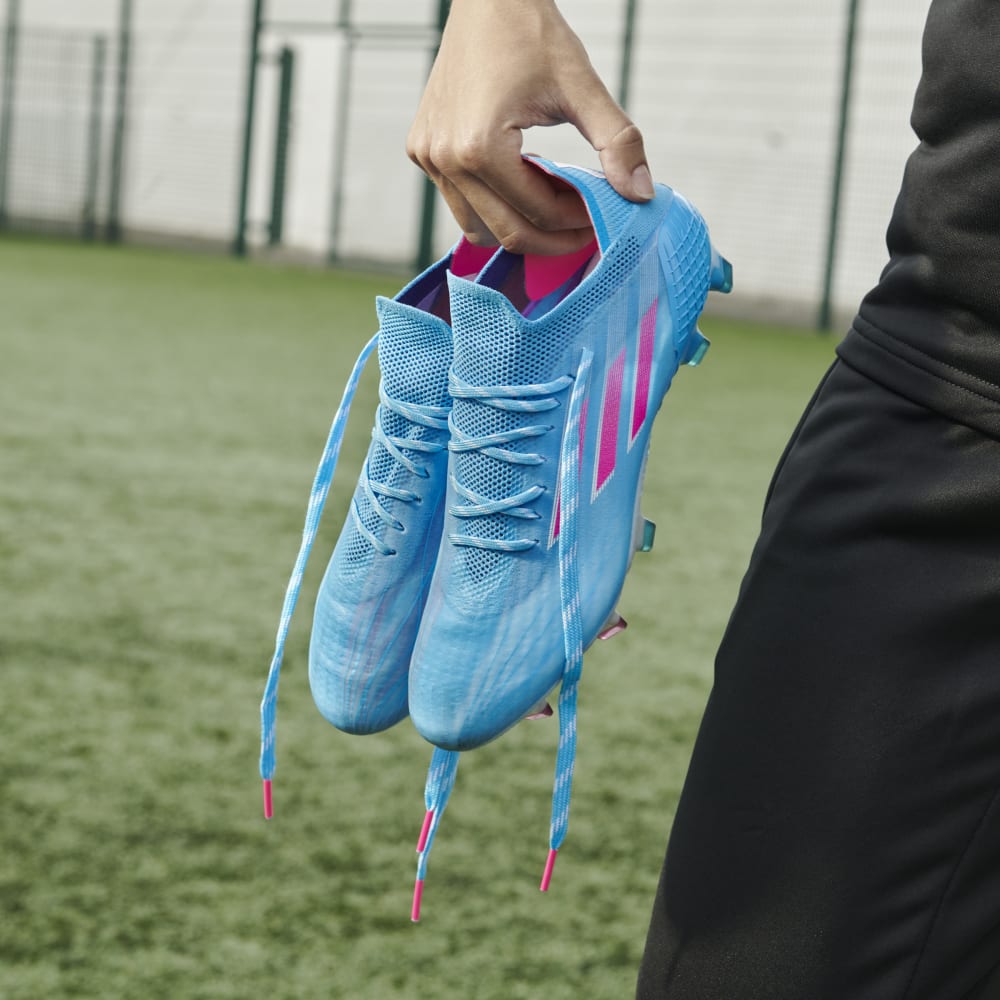 Botas para terreno firme adidas X Speed ​​Flow 1 FG Sky Rush/Rosa