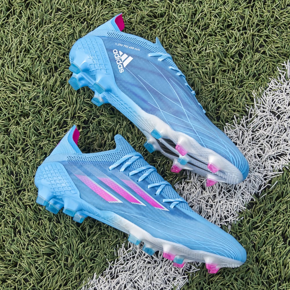 Botas para terreno firme adidas X Speed ​​Flow 1 FG Sky Rush/Rosa