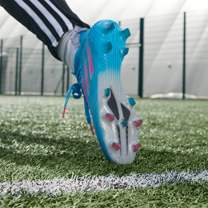 Botas para terreno firme adidas X Speed ​​Flow 1 FG Sky Rush/Rosa