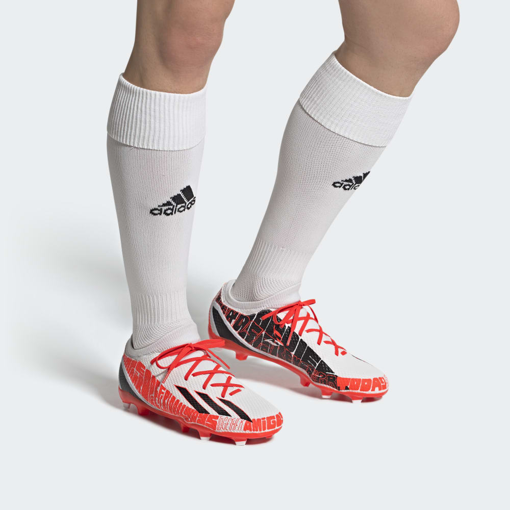 adidas Speed Portal Messi.3 FG Firm Ground Soccer Cleats White/Red