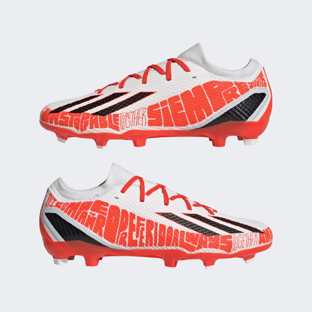 adidas Speed Portal Messi.3 FG Firm Ground Soccer Cleats White/Red