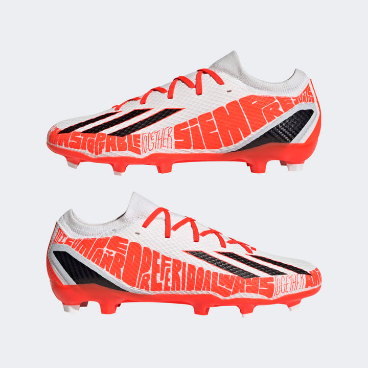 adidas Speed Portal Messi.3 FG Firm Ground Soccer Cleats White/Red