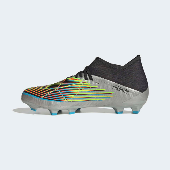 adidas Predator Edge.3 FG Firm Ground Soccer Cleats Silver/Black
