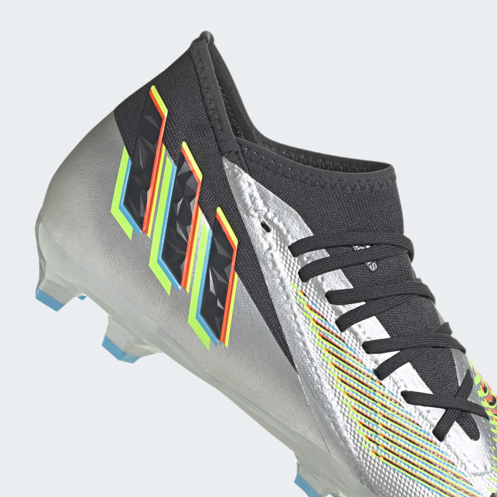 adidas Predator Edge.3 FG Firm Ground Soccer Cleats Silver/Black