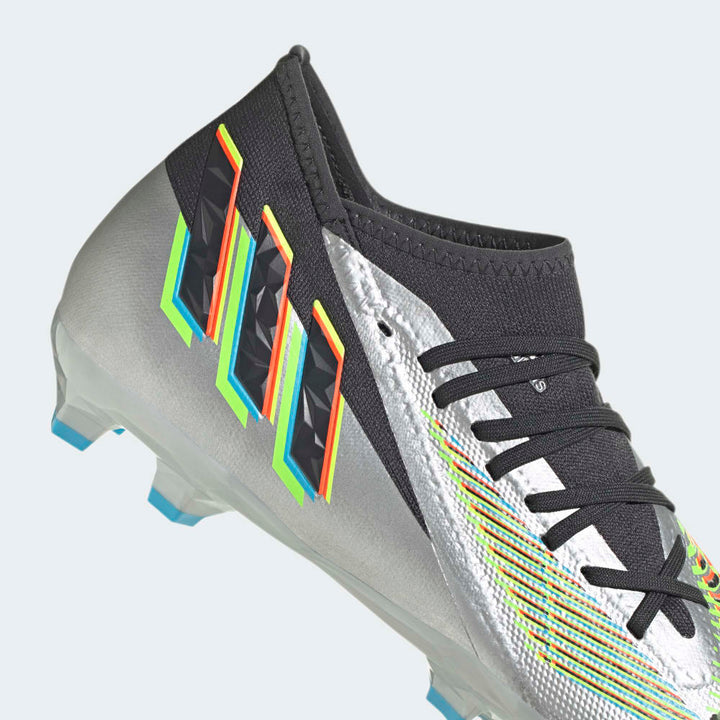 adidas Predator Edge.3 FG Firm Ground Soccer Cleats Silver/Black