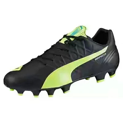 Puma EvoSPEED 4.4 FG Firm Ground Football Boots Black/Safety Yellow