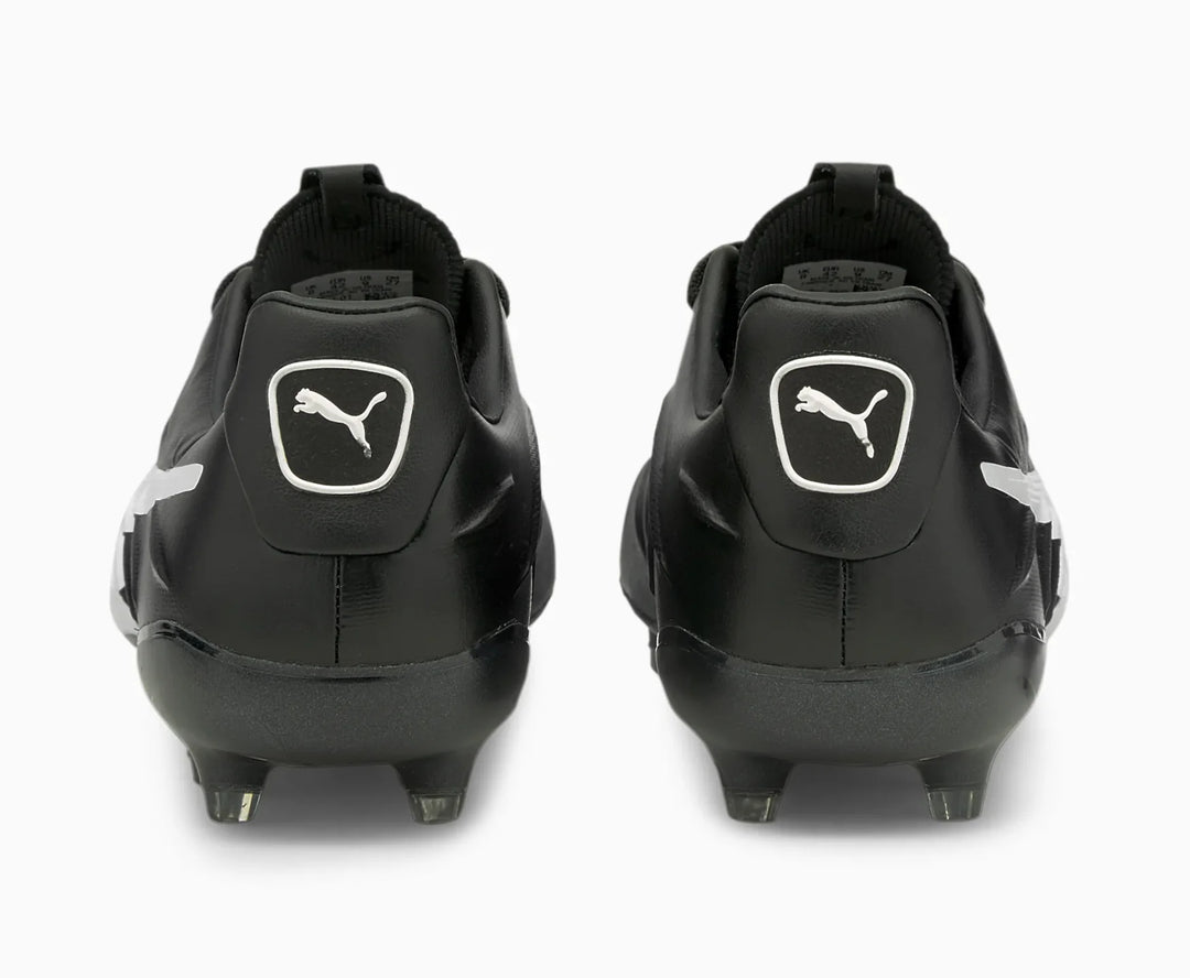 Botas de fútbol para superficies múltiples Puma King Platinum 21 FG/AG Negro/Blanco