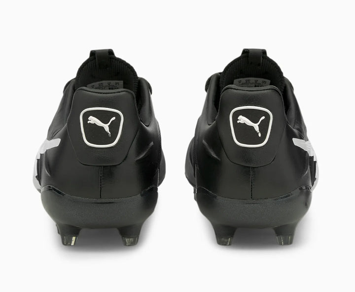 Botas de fútbol para superficies múltiples Puma King Platinum 21 FG/AG Negro/Blanco