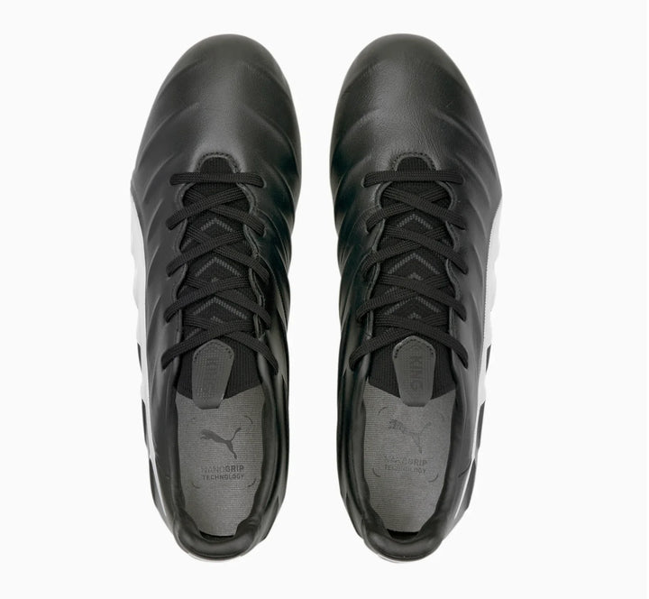 Botas de fútbol para superficies múltiples Puma King Platinum 21 FG/AG Negro/Blanco