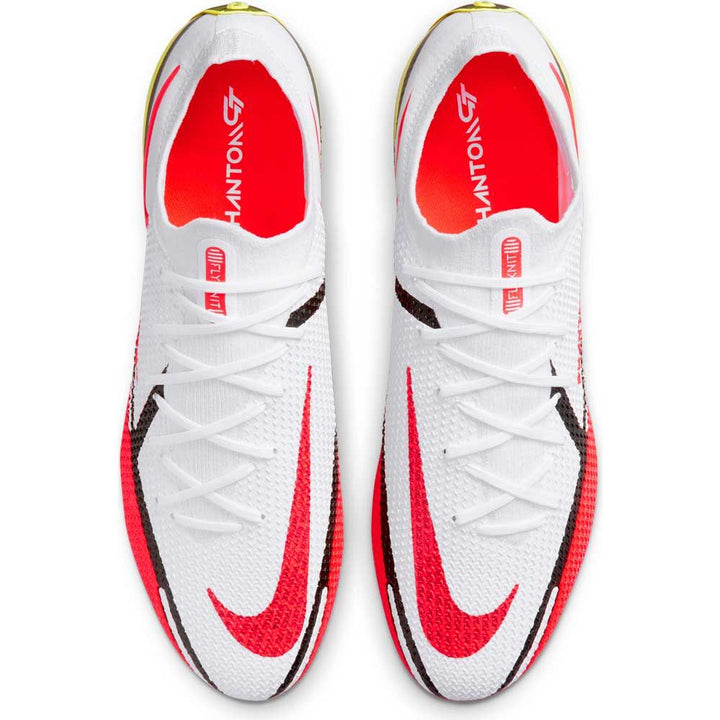 Nike Phantom GT2 Elite FG Firm Ground Football Boots White/Bright Crimson/Volt