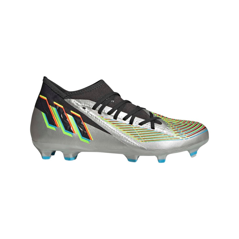 adidas Predator Edge.3 FG Firm Ground Soccer Cleats Silver/Black