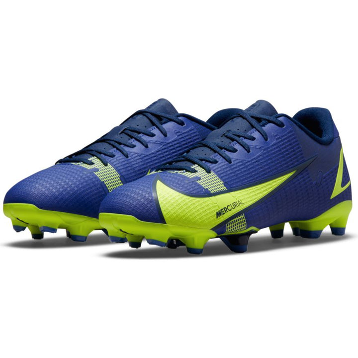 Nike Kid's JR Mercurial Vapor 14 Academy FG Firm Ground Football Boots Lapis/Volt/Blue Void