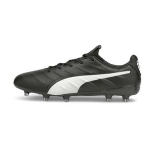 Botas de fútbol para superficies múltiples Puma King Platinum 21 FG/AG Negro/Blanco